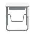 AlphaBetter 2.0 Height Adjustable Student Desk Pendulum Bar & Book Box in White