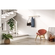 Safco Resi Contemporary Coat Wall Rack with 6 Metal Hooks in White