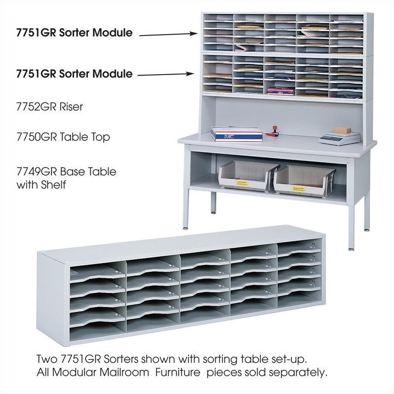Safco Complete E-Z Sort Sorting Table Set
