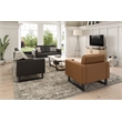 Safco Contemporary Lounge Chair Resi Feet Gray Vinyl with Wood Legs