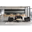 Safco Contemporary Lounge Chair Resi Feet Gray Vinyl with Wood Legs