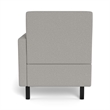 Safco Movvi single seat right arm silver fabric