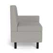 Safco Movvi single seat right arm silver fabric