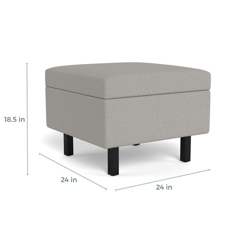 Safco Movvi single chase cushioned silver fabric