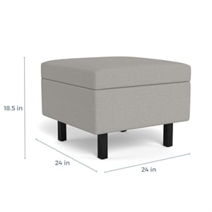 Safco Movvi single chase cushioned silver fabric
