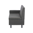 Safco Movvi single seat right arm Slate Fabric