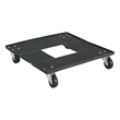 Safco Stacking Mobile Rolling Chair Cart Black