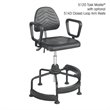 Safco Task Master Deluxe Industrial Drafting Chair in Dark Grey