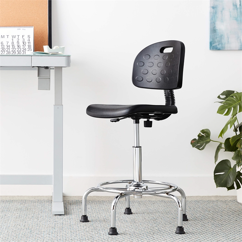 Safco Soft Tough Black Economy Industrial Drafting Chair