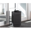 Safco Canmeleon Indoor/Outdoor Open Top Pentagon Trash Can 30 Gallon Black