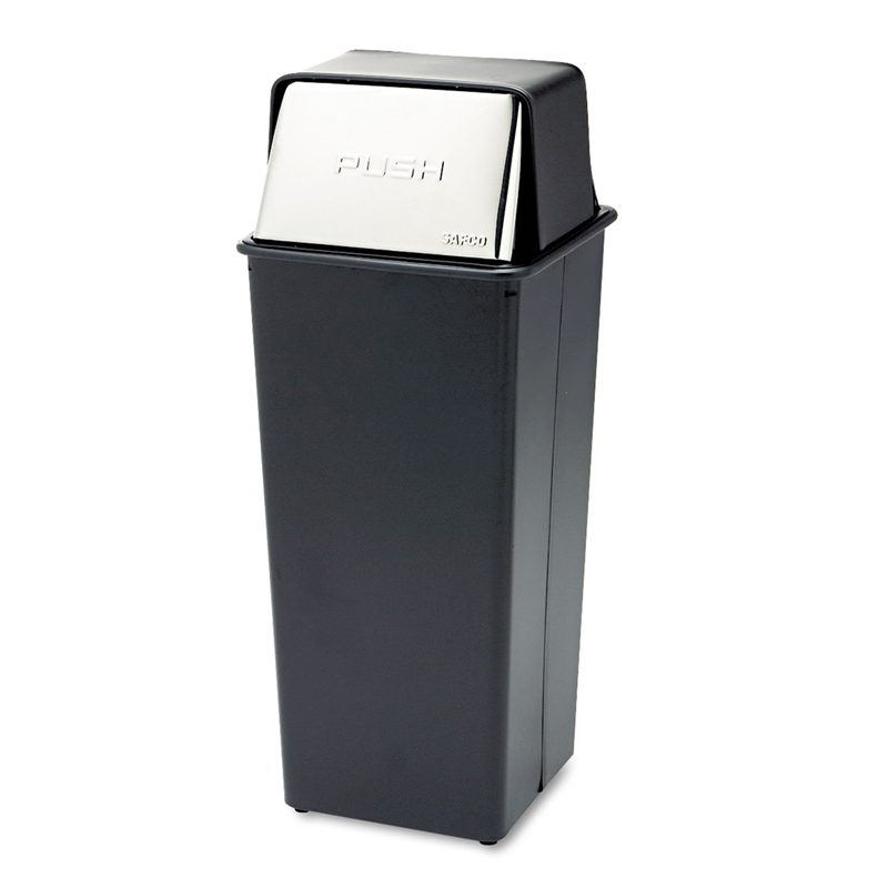 Safco Reflections 21 Gallon Push Top Receptacle