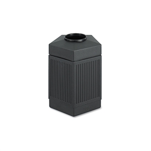 Safco Canmeleon Series Pentagon Indoor Outdoor Receptacle (Large) in Black