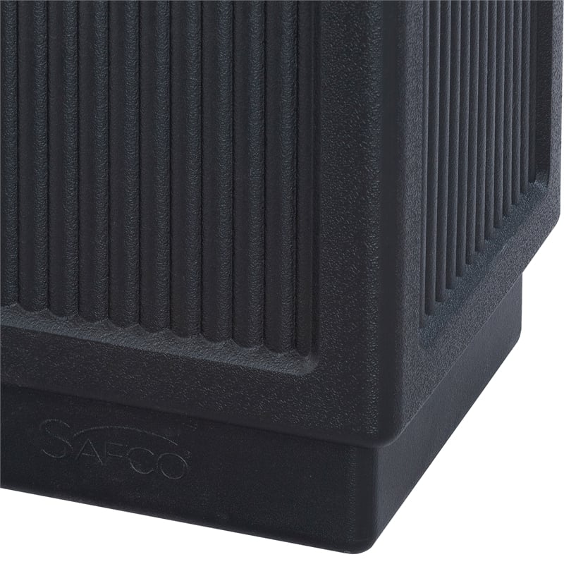 Safco Canmeleon Series Outdoor/Indoor Side Opening 38-Gallon Black Trash Can