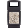 Safco Canmeleon Outdoor/Indoor Aggregate Side Opening Trash Can 38-Gallon Black