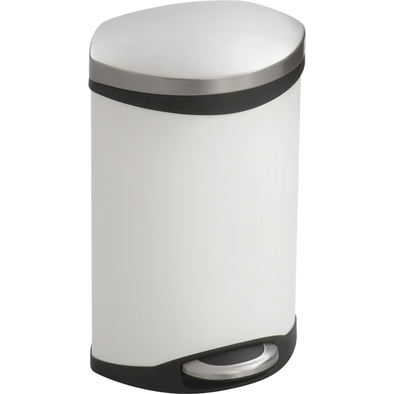 Safco Step-On Receptacle - 3 Gallon in White
