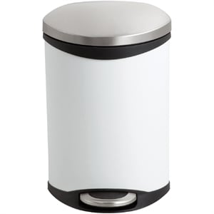 Safco Step-On Receptacle - 3 Gallon in White