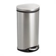 Safco Step-On Receptacle - 7.5 Gallon in Stainless Steel