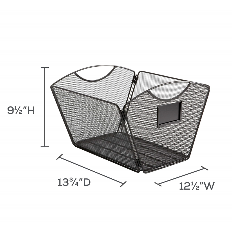 Safco Ony Mesh Desktop Tub File Letter Size in Black