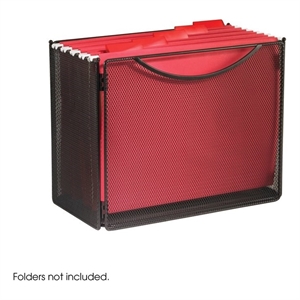 Safco Ony Mesh Desktop Box File 6&quotD in Black