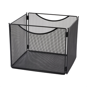 Safco Ony Mesh Desktop Box File 10&quotD in Black (set of 6)