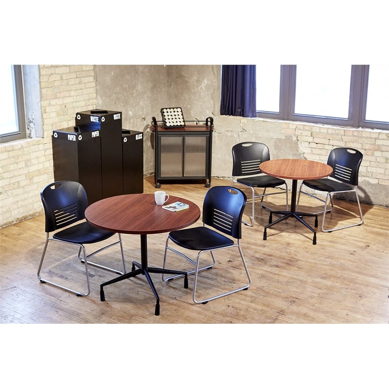 Safco Impromptu Refreshment Cart in Cherry & Black