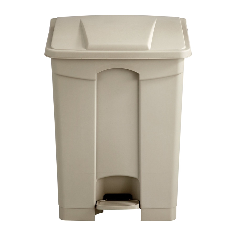 Safco Plastic Step-On Receptacle - 17 Gallon in Tan