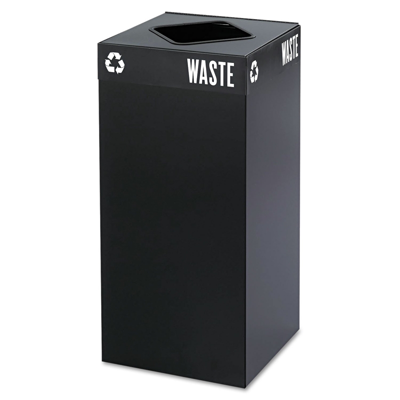Safco Public Square 31-Gallon Black Base 31-Gallon in Black