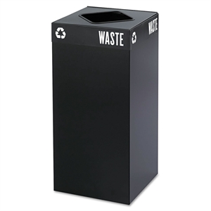 Safco Public Square 31-Gallon Black Base 31-Gallon in Black