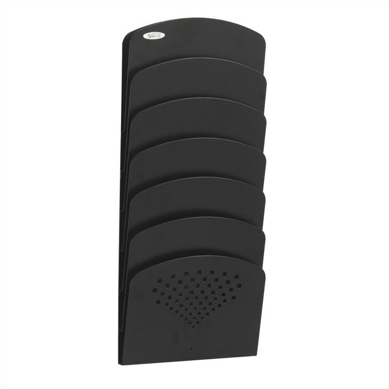Safco Seven Pocket Letter and Legal Size Steel Wall in Black