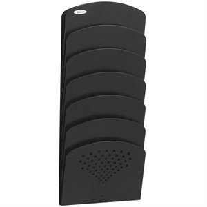 Safco Seven Pocket Letter and Legal Size Steel Wall in Black