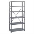 Safco 36 x 18 Commercial 6 Shelf Kit in Dark Grey Finish