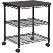 Safco Deskside Steel Frame Wire Machine Stand in Black