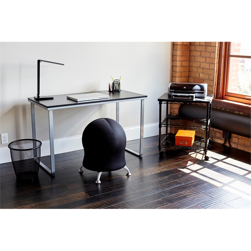Safco Deskside Steel Frame Wire Machine Stand in Black