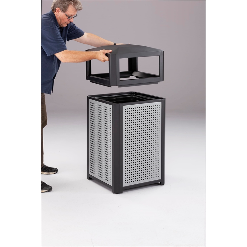 Safco 15 Gallon Evos Series Steel Waste Receptacle