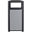 Safco Evos Outdoor/Indoor Steel Waste Receptacle Trash Can 38 Gallon Black