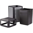Safco Evos Outdoor/Indoor Steel Waste Receptacle Trash Can 38 Gallon Black