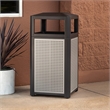 Safco Evos Outdoor/Indoor Steel Waste Receptacle Trash Can 38 Gallon Black