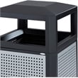 Safco Evos Outdoor/Indoor Steel Waste Receptacle Trash Can 38 Gallon Black