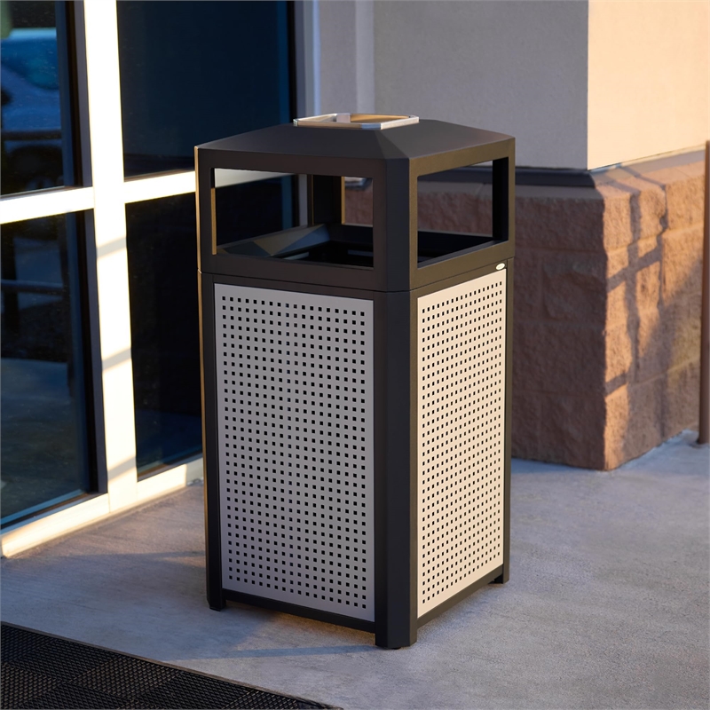 Safco 38 Gallon Evos Series Steel Ash Waste Receptacle