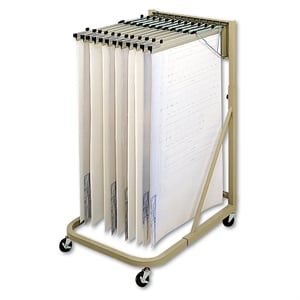 Safco Mobile Hanging Files Metal Stand for Hanging Clamps in Sand