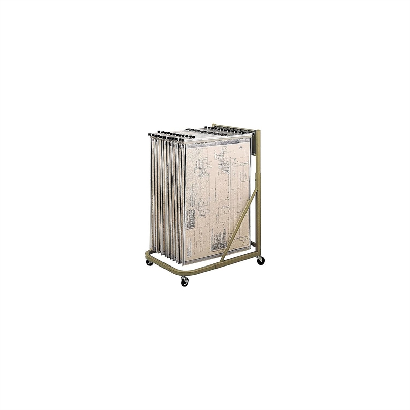 Safco Mobile Hanging Files Metal Stand for Hanging Clamps in Sand