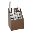 Safco Upright 20 Compartment Wood/Fiberboard Roll Files in Walnut 
