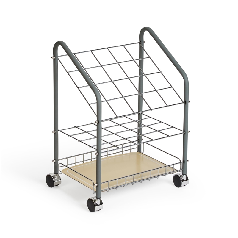 Safco Tubular Steel Wire Roll File Gray - 20 Compartments