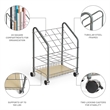 Safco Tubular Steel Wire Roll File Gray - 20 Compartments