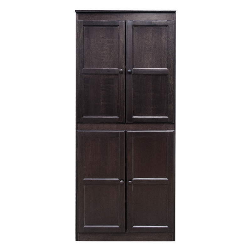 Concepts in Wood Storage Cabinet -  Adjustable Shelves - 30 x 72 (Espresso)