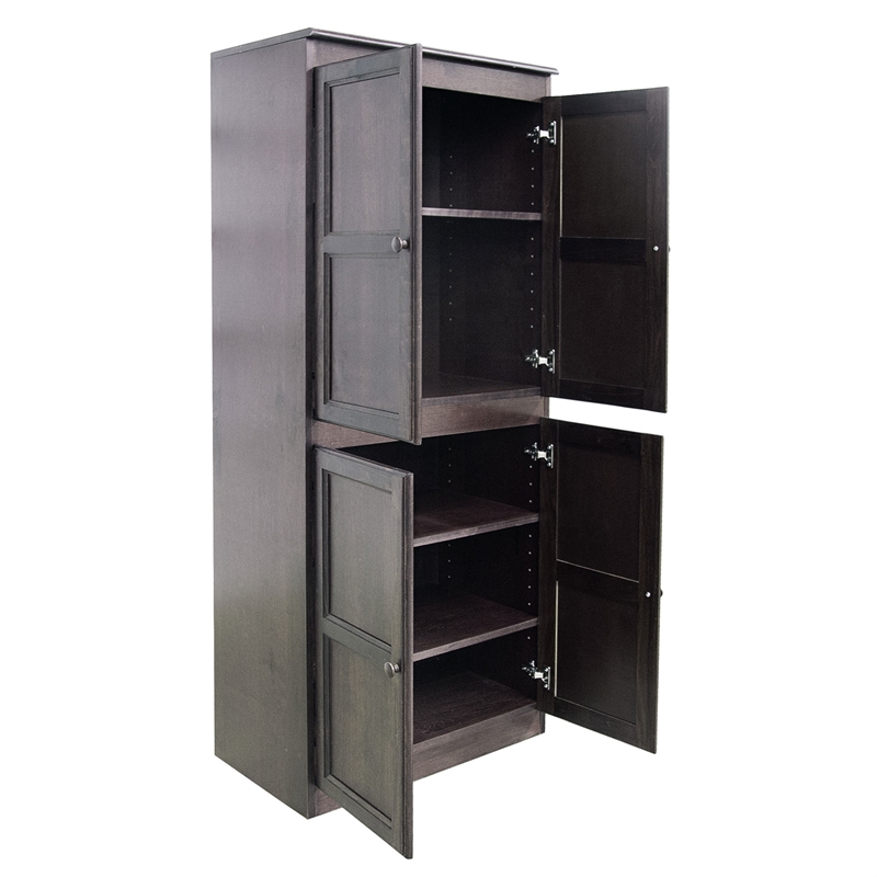 Concepts in Wood Storage Cabinet -  Adjustable Shelves - 30 x 72 (Espresso)