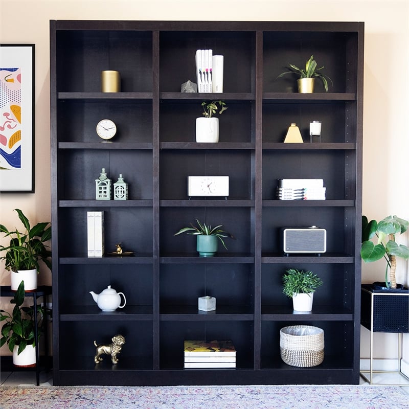 Concepts in Wood Book Shelf - Tall Wood Bookcase Furniture - 72 x 84