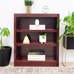 Concepts in Wood Book Shelf - Wood Bookcase Furniture 30 x 36&quot - Cherry