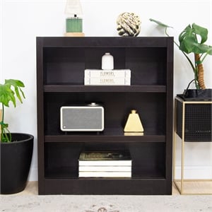Concepts in Wood Book Shelf - Wood Bookcase Furniture 30 x 36&quot - Espresso