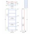 Concepts in Wood Book Shelf - Tall Wood Bookcase Furniture 30 x 72